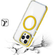For iPhone 15 Pro Max Case Magnetic Circle Color Matching Trim +2 Tempered Glass
