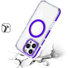 For iPhone 12 Pro Max Case Magnetic Circle Color Matching Trim + Tempered Glass