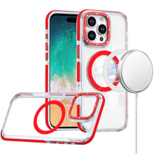 For iPhone 12 Pro Max Case Magnetic Circle Color Matching Trim + Tempered Glass