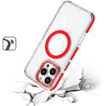 For iPhone 12 Pro Max Case Magnetic Circle Color Matching Trim + Tempered Glass