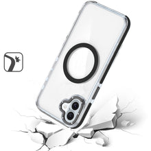 For iPhone 16 Plus 6.7in Case Magnetic Circle Color Match Trim + Tempered Glass