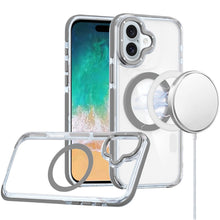 For iPhone 16 Plus 6.7in Case Magnetic Circle Color Match Trim + Tempered Glass