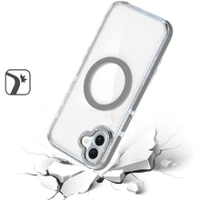 For iPhone 16 Plus 6.7in Case Magnetic Circle Color Match Trim + Tempered Glass