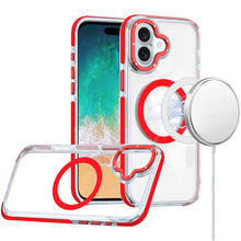 For iPhone 16 Plus 6.7in Case Magnetic Circle Color Match Trim + Tempered Glass