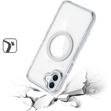 For iPhone 16 Plus 6.7in Case Magnetic Circle Color Match Trim + Tempered Glass