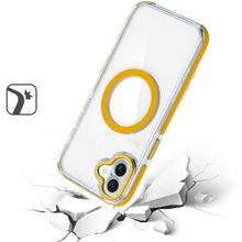 For iPhone 16 Plus 6.7in Case Magnetic Circle Color Match Trim + Tempered Glass