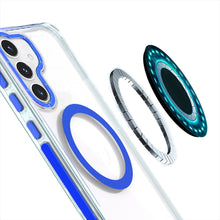 For Samsung Galaxy S24 FE Case Magnetic Circle Color Matching Trim Rugged Cover