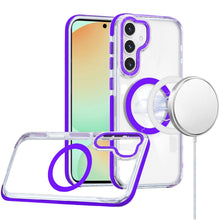 For Samsung Galaxy S24 FE Case Magnetic Circle Color Matching Trim Rugged Cover