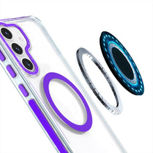 For Samsung Galaxy S24 FE Case Magnetic Circle Color Matching Trim Rugged Cover