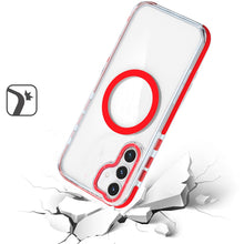 For Samsung Galaxy S24 FE Case Magnetic Circle Color Matching Trim Rugged Cover