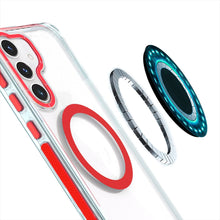 For Samsung Galaxy S24 FE Case Magnetic Circle Color Matching Trim Rugged Cover