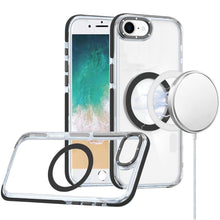 For iPhone 16e Case Magnetic Circle Color Matching Trim Cover + Tempered Glass