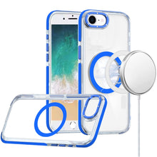 For iPhone 16e Case Magnetic Circle Color Matching Trim Cover + Tempered Glass