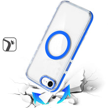 For iPhone 16e Case Magnetic Circle Color Matching Trim Cover + Tempered Glass
