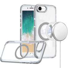 For iPhone 16e Case Magnetic Circle Color Matching Trim Cover + Tempered Glass