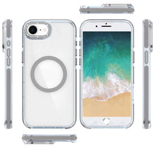 For iPhone 16e Case Magnetic Circle Color Matching Trim Cover + Tempered Glass