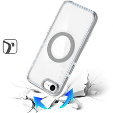 For iPhone 16e Case Magnetic Circle Color Matching Trim Cover + Tempered Glass