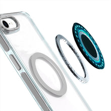 For iPhone 16e Case Magnetic Circle Color Matching Trim Cover + Tempered Glass