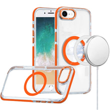For iPhone 16e Case Magnetic Circle Color Matching Trim Cover + Tempered Glass