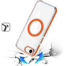 For iPhone 16e Case Magnetic Circle Color Matching Trim Cover + Tempered Glass