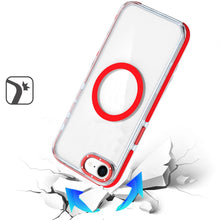 For iPhone 16e Case Magnetic Circle Color Matching Trim Cover + Tempered Glass