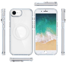 For iPhone 16e Case Magnetic Circle Color Matching Trim Cover + Tempered Glass