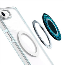 For iPhone 16e Case Magnetic Circle Color Matching Trim Cover + Tempered Glass
