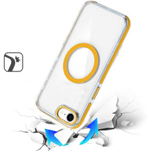 For iPhone 16e Case Magnetic Circle Color Matching Trim Cover + Tempered Glass