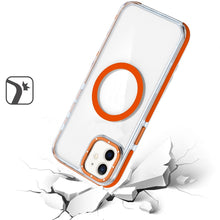 For iPhone 12/12 Pro Case Magnetic Circle Color Matching Trim + Tempered Glass