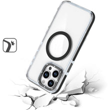 For iPhone 12 Pro Max Case Magnetic Circle Color Matching Trim + Tempered Glass