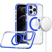 For iPhone 12 Pro Max Case Magnetic Circle Color Matching Trim + Tempered Glass