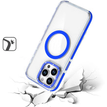 For iPhone 12 Pro Max Case Magnetic Circle Color Matching Trim + Tempered Glass