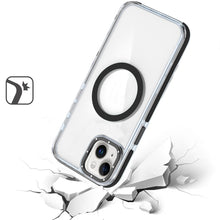 For iPhone 15 Case Magnetic Circle Color Matching Trim Cover + 2 Tempered Glass