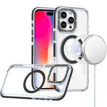 For iPhone 16 Pro 6.3in Case Magnetic Circle Color Matching Trim +Tempered Glass