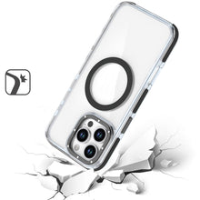 For iPhone 16 Pro 6.3in Case Magnetic Circle Color Matching Trim +Tempered Glass