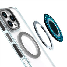 For iPhone 16 Pro 6.3in Case Magnetic Circle Color Matching Trim +Tempered Glass