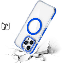 For iPhone 16 Pro 6.3in Case Magnetic Circle Color Matching Trim +Tempered Glass