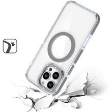 For iPhone 16 Pro 6.3in Case Magnetic Circle Color Matching Trim +Tempered Glass