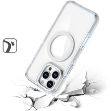 For iPhone 16 Pro 6.3in Case Magnetic Circle Color Matching Trim +Tempered Glass