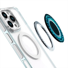 For iPhone 16 Pro 6.3in Case Magnetic Circle Color Matching Trim +Tempered Glass