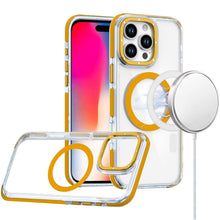 For iPhone 16 Pro 6.3in Case Magnetic Circle Color Matching Trim +Tempered Glass