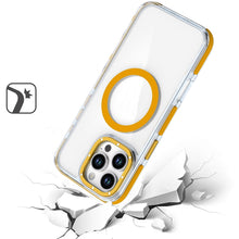 For iPhone 16 Pro 6.3in Case Magnetic Circle Color Matching Trim +Tempered Glass