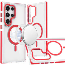 For Samsung S23 Ultra Case Magnetic Circle with Color Matching Trim Phone Cover