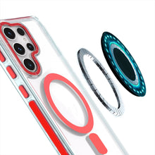 For Samsung S23 Ultra Case Magnetic Circle with Color Matching Trim Phone Cover