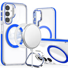 For Samsung A17 5G Case Magnetic Circle Camera Lens Stand Cover + Tempered Glass