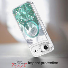 For iPhone Air Case Epoxy Feathers and Glitter Magnetic Circle + Tempered Glass