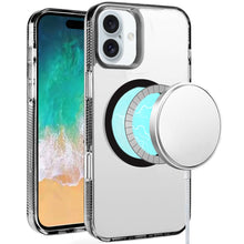 For iPhone 16 Plus 6.7in Case Magnetic Circle Grip Sides Cover + Tempered Glass