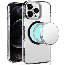For iPhone 12 Pro Max Case Magnetic Ring Grip Sides Clear Back + Tempered Glass