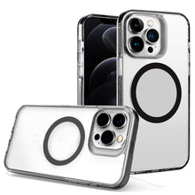 For iPhone 12 Pro Max Case Magnetic Ring Grip Sides Clear Back + Tempered Glass