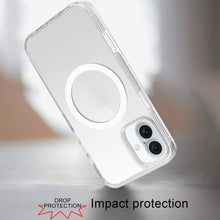 For iPhone 16 6.1inch Case Magnetic Circle Grip Sides Cover + Tempered Glass